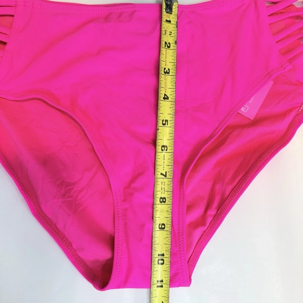 NWT Wild Fable Tropical Floral Bikini Swimsuit Top Womens L Pink Free Bottoms - Picture 6 of 11